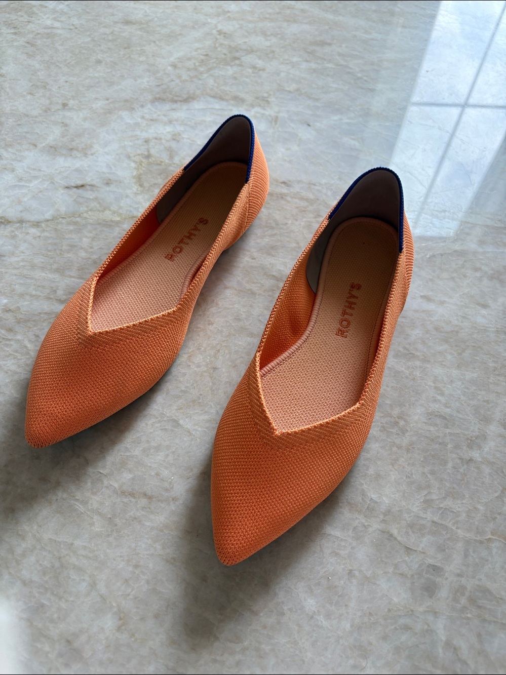 Rothy’s tangerine flats size 8.5 - Picture 3 of 3